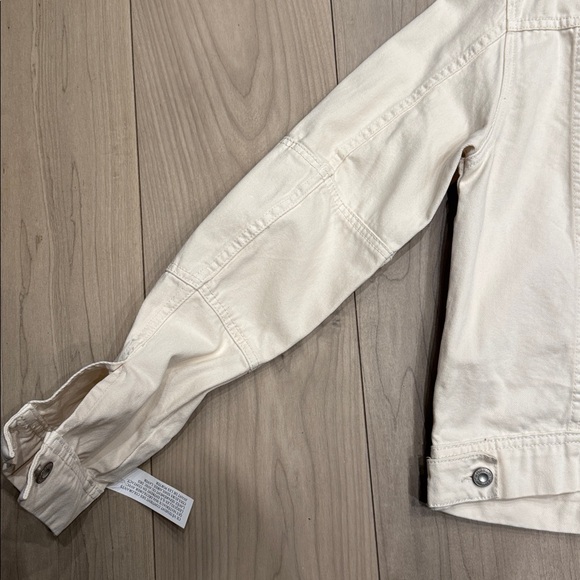 Women's Free People Cream Denim Jacket - Picture 5 of 7